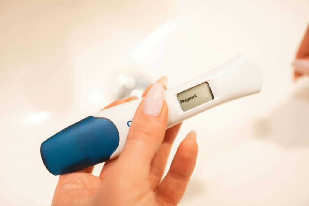 A picture of a pregnancy test