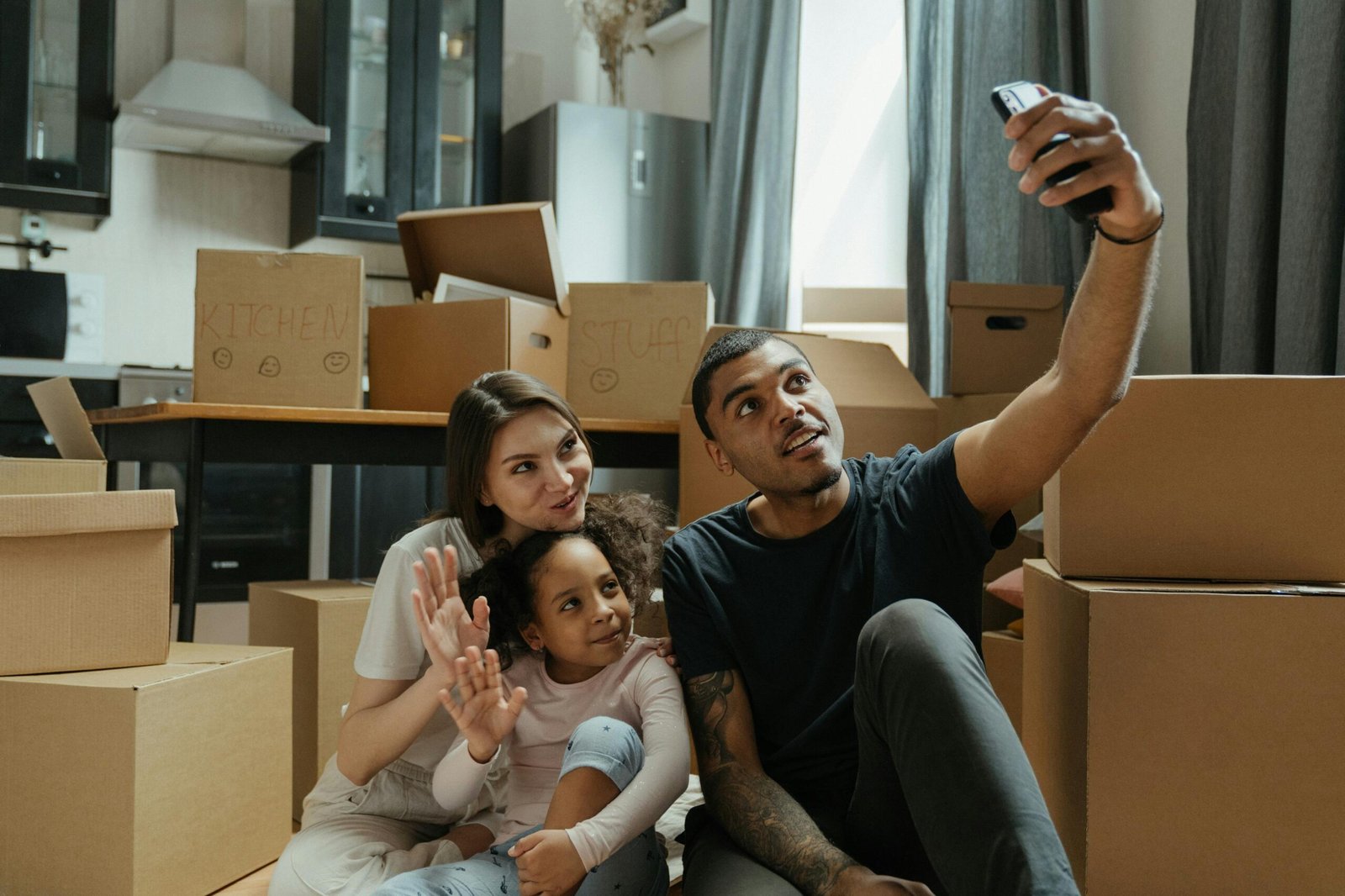A family posing for a picture